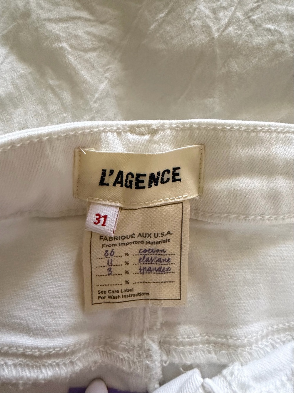L’Agence Women’s White Marty Ultra High Rise Flare Jeans Size 31 NWT - Picture 5 of 10